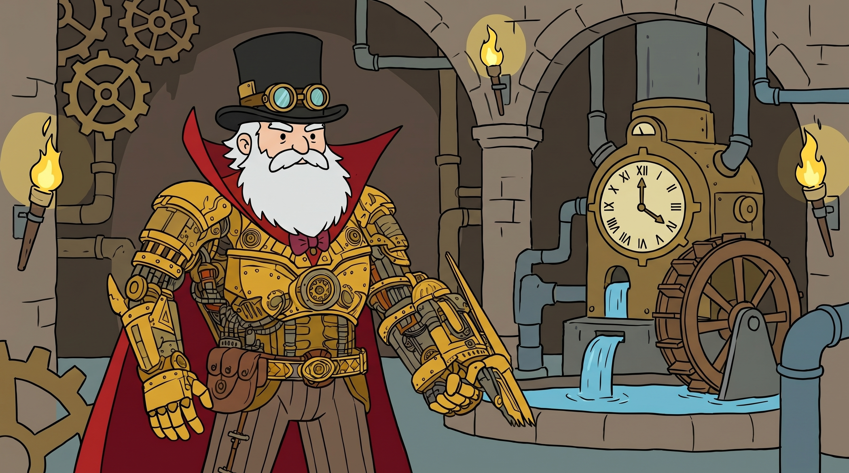 Percy Lavish in his Baron McDoom mech suit